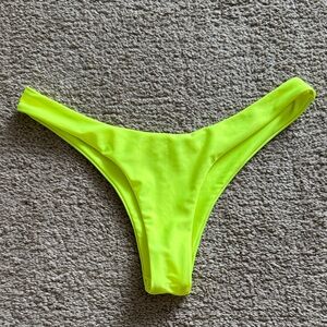 SHEIN Vibrant Lime Cheeky Bikini Bottom
